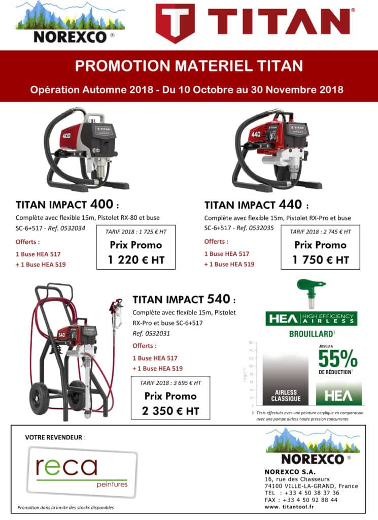 PROMOTION TITAN Automne 2018